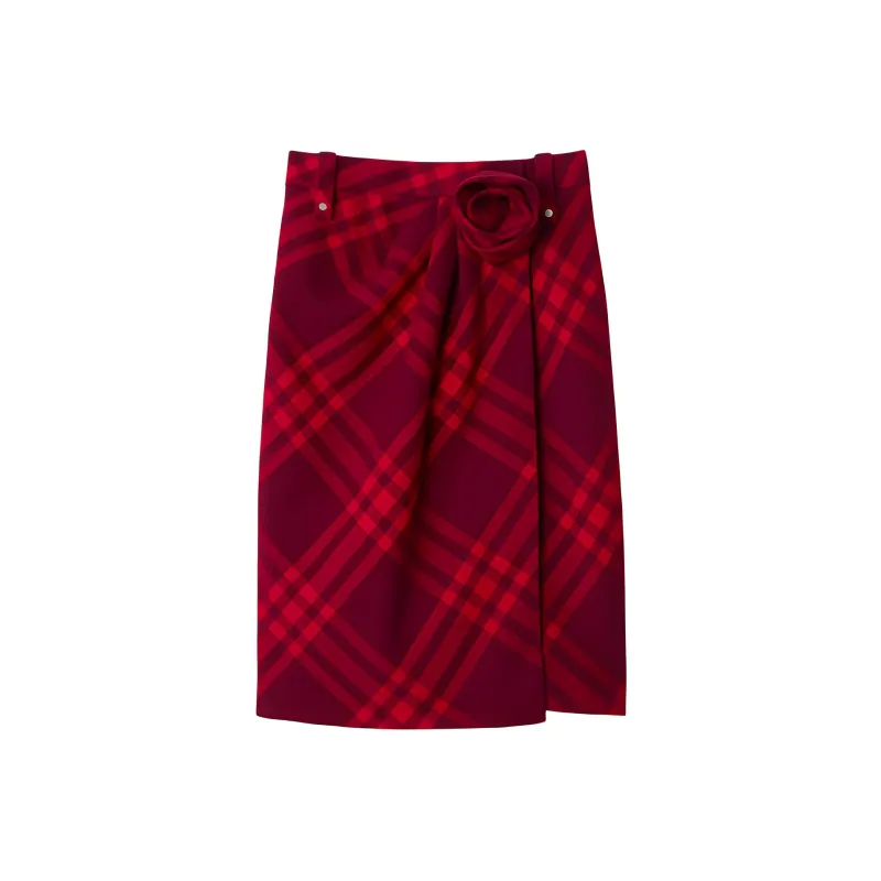 Burberry Casual Long Skirt Women's Red-0