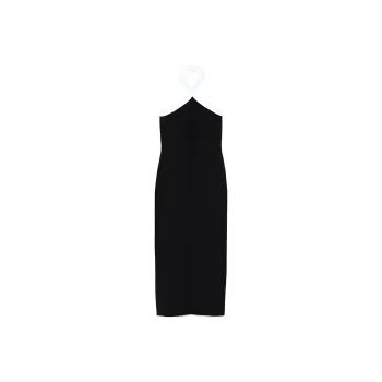 ROLAND MOURET Halterneck Slit-Detailed Midi Dress