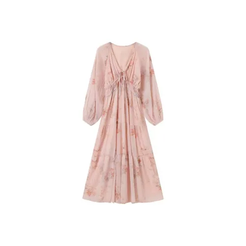 JOSR Long Sleeved Dresses Women's Pink