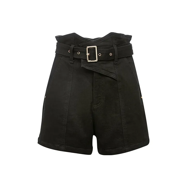 ONLY Denim Shorts Women's Black Denim-0