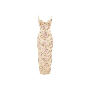 HOUSE OF CB Robina Slip Dresses Women's HONEYFLOWER/Honey Multicolor