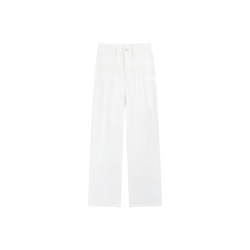 ETSE Jeans Women's White Pants-0