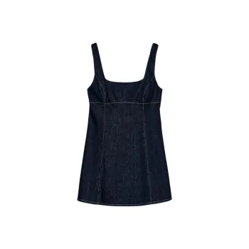 ZARA Trf Slip Dresses Women's Deep Indigo Cyan
