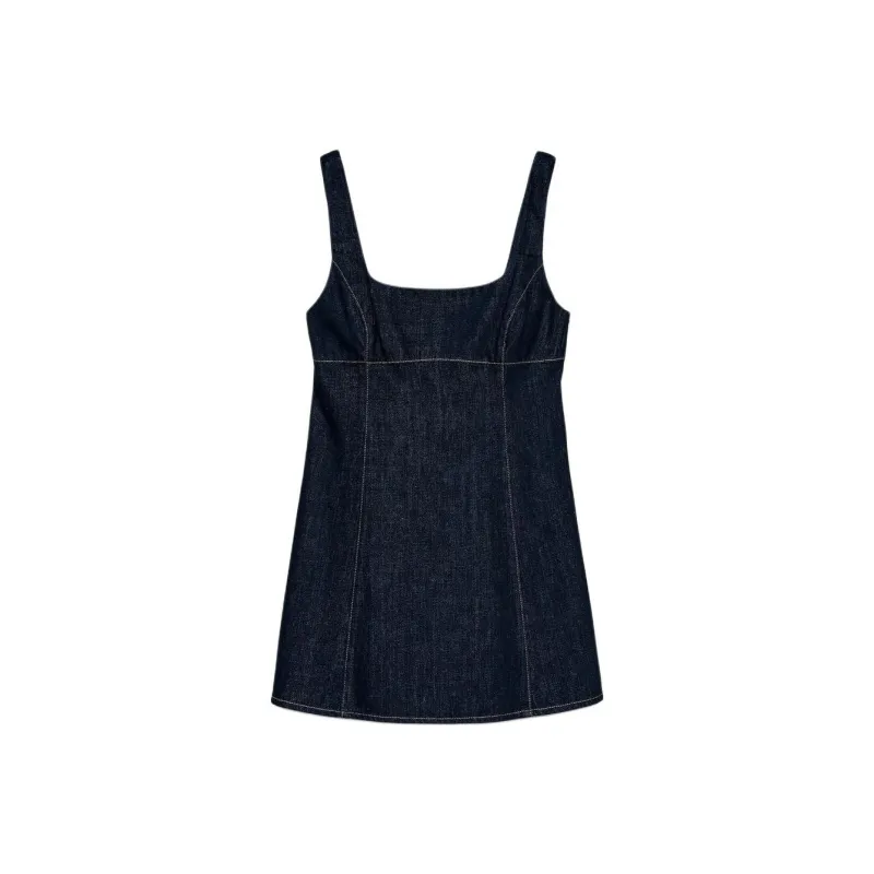 ZARA Trf Slip Dresses Women's Deep Indigo Cyan-0