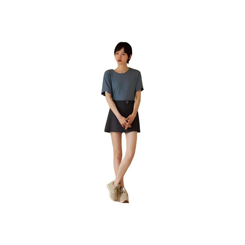 Hacikis Casual Short Skirts Women's Wisport Gray Plaid-0
