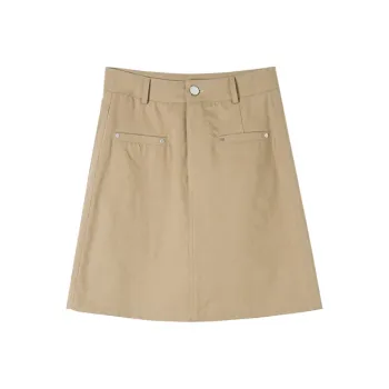 HIPPIEMISS Casual Short Skirts Women's Khaki