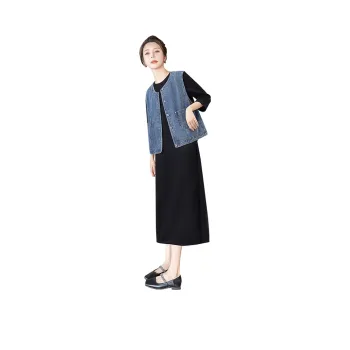 Cypress House Skirt Set Women's Outer Dark Blue Inner Black