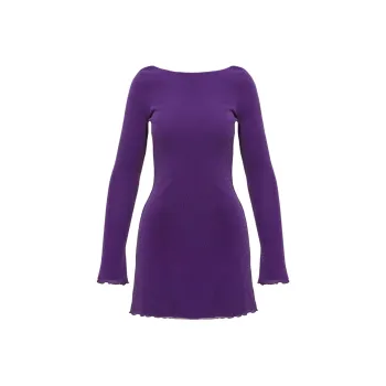 PRINCESS POLLY LESHNER LONG SLEEVE MINI DRESS Long Sleeved Dress Women's PURPLE/Purple