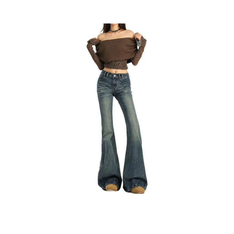 Wen Shan Jeans Women's Vintage Blue-5