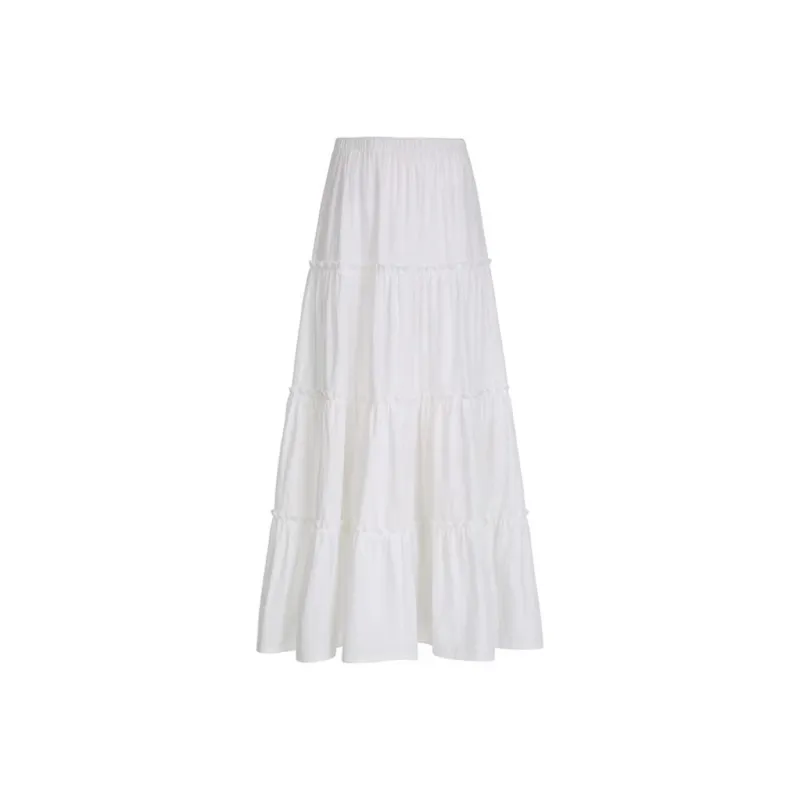 ZAZN Casual Long Skirt Women's White-0