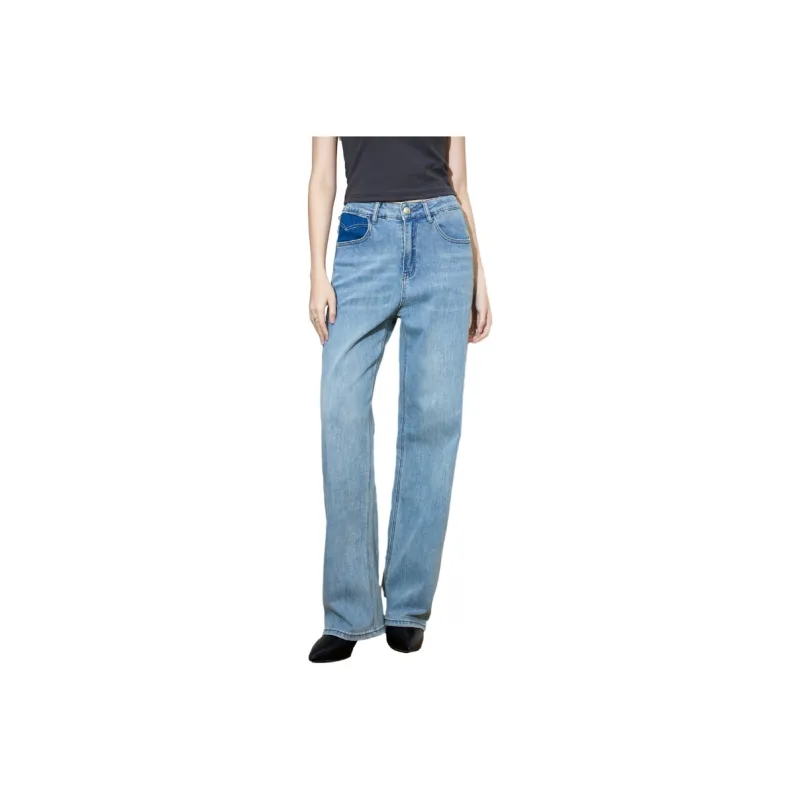SMEN Jeans Women's Light Blue-0