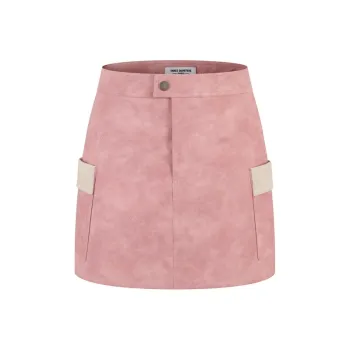 Three Quarters Casual Short Skirts Women's Pink