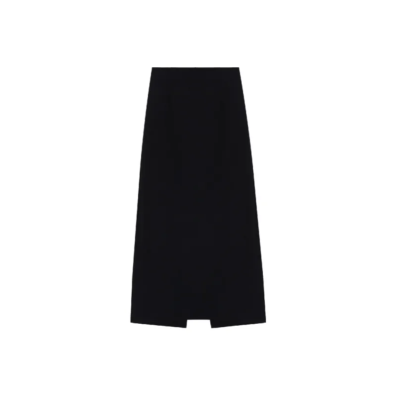 THE SEA LIFE Casual Long Skirt Women's Black Mage-0