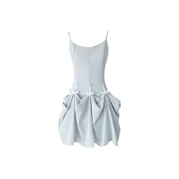 HUINIAN Slip Dresses Women's Light Blue