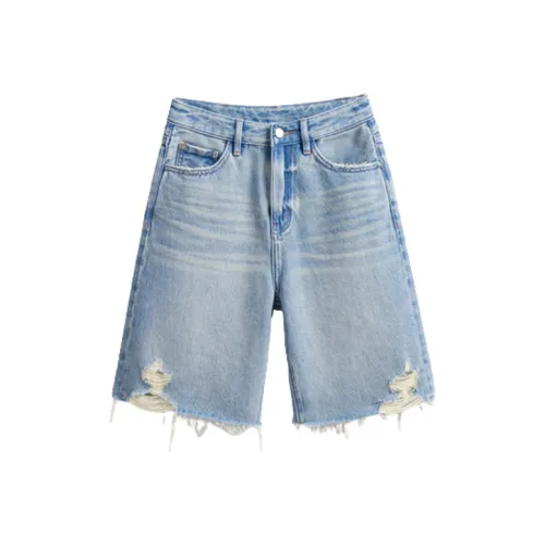 Ran and pure Denim Shorts Women's Light Blue