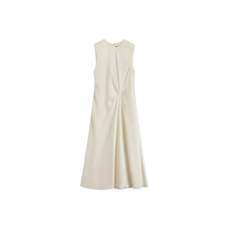 THEORY Sleeveless Dress Women's Ecru-0