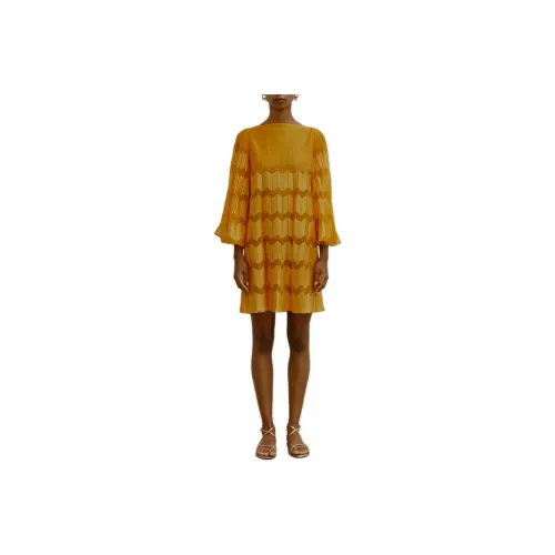Antonino Valenti Long Sleeved Dresses Women's Mandarin Orange Yellow