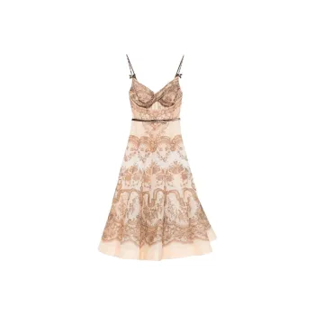 Zimmermann Crush Twist Front Midi Dress