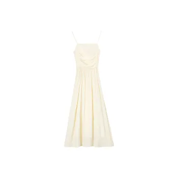 PLANE DRIFT Slip Dress Women's Beige Apricot