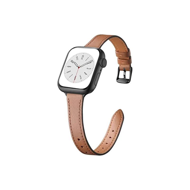 FUDIEN Watch Band Apple Compatibility Cowhide Leather Material-5
