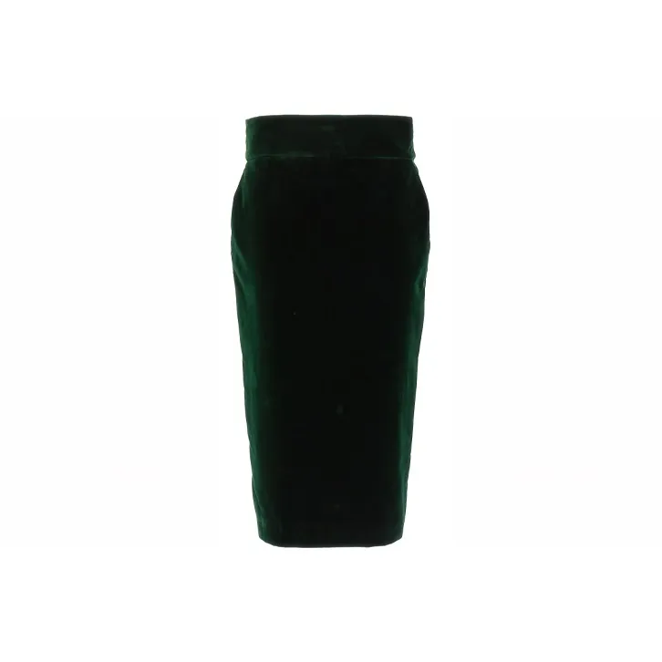 Alexandre Vauthier High Waist Velvet Midi Skirt-0
