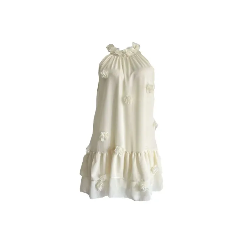 PUREIDOL Sleeveless Dress Women's Ecru-0