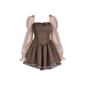 PUREIDOL Long Sleeved Dresses Women's Brown