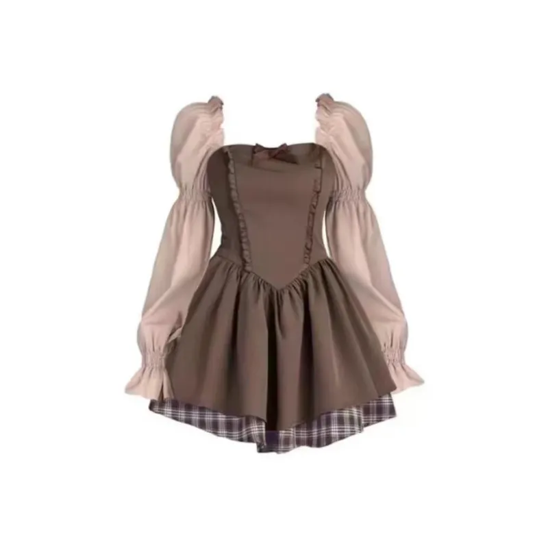 PUREIDOL Long Sleeved Dresses Women's Brown-0