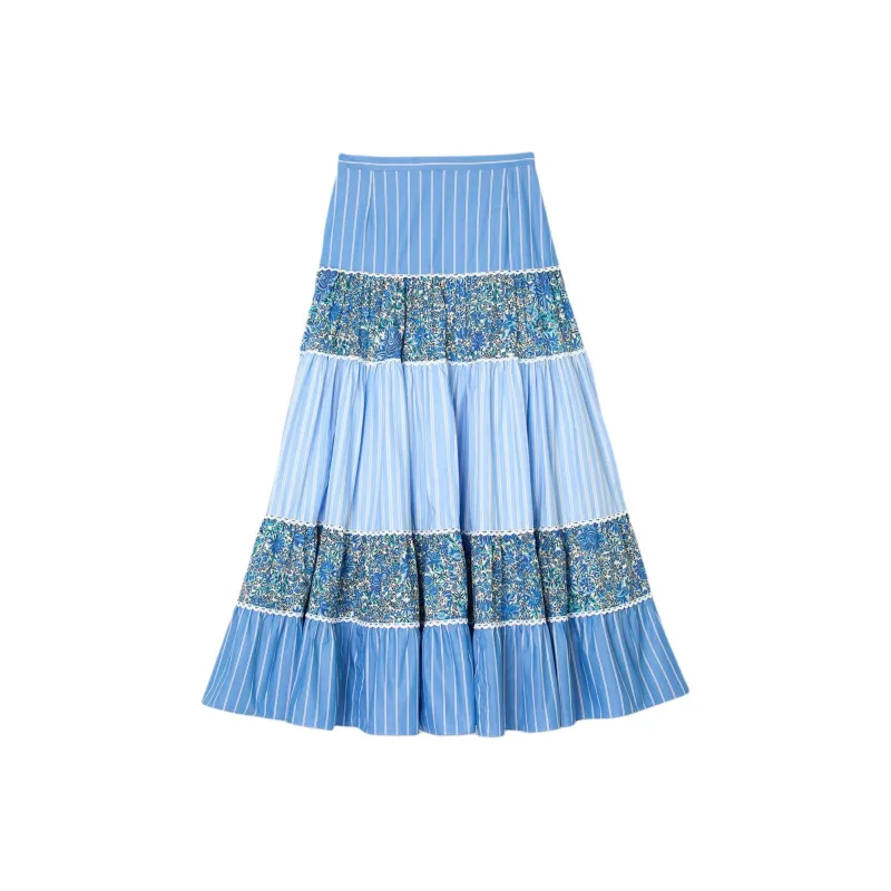 Sandro Casual Long Skirts Women's Blue-0