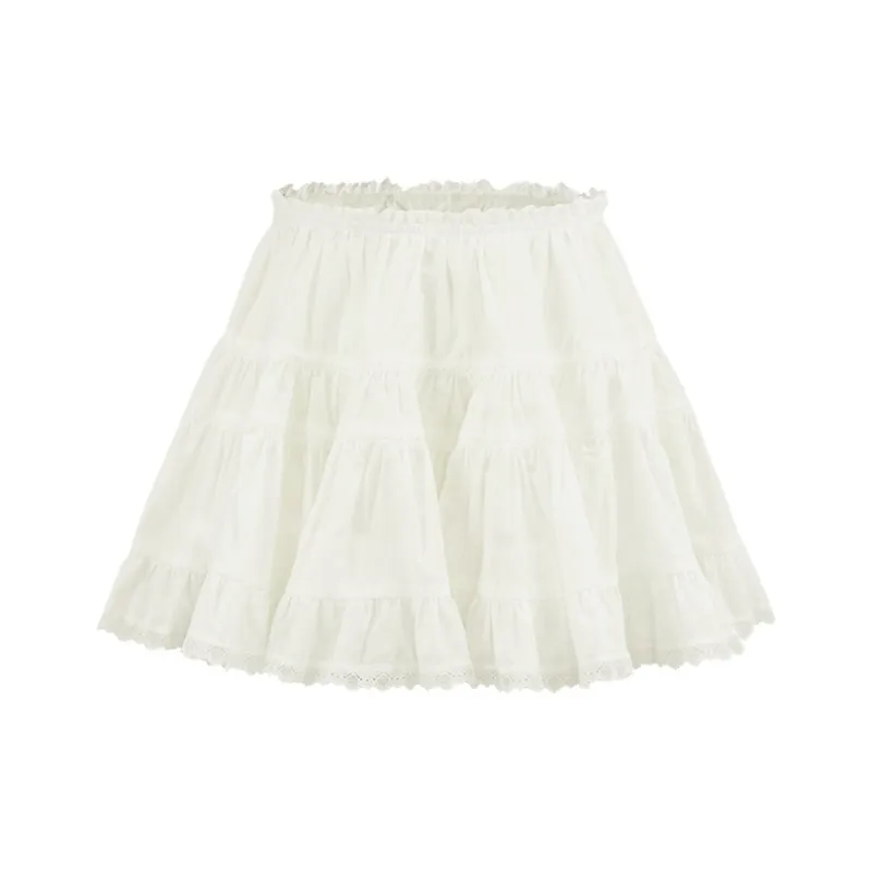 URBAN REVIVO Casual Short Skirts Women's Ecru-0