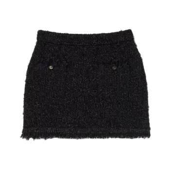 GUCCI Tweed Button Detailed Skirt