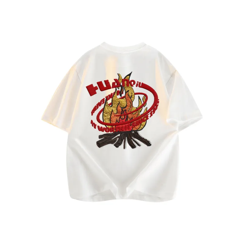 HUANQIU T Shirt Unisex Navy Blue-4
