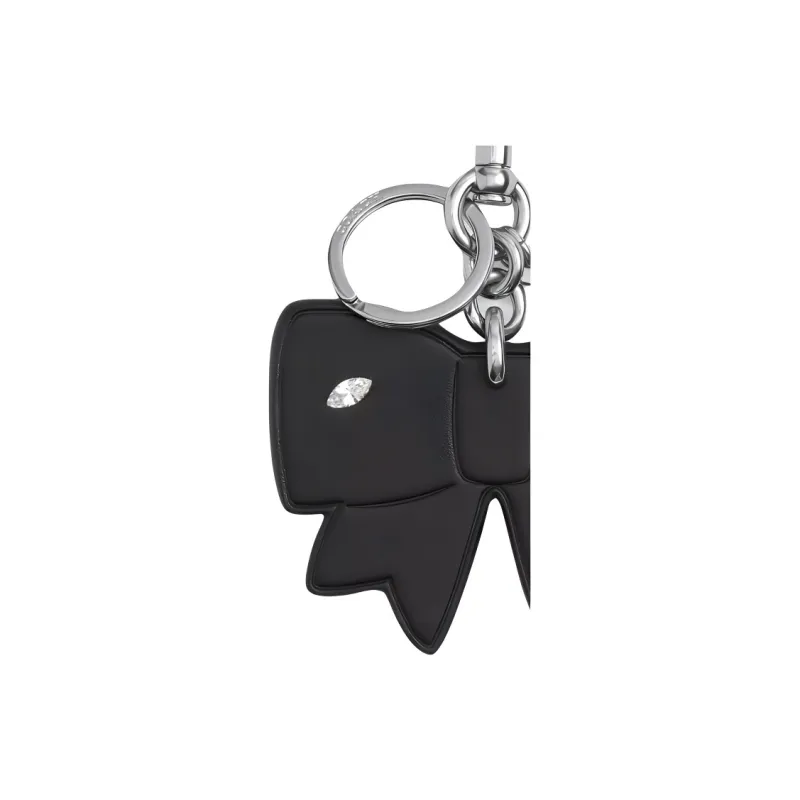 COACH Smooth Leather Bag Charm Bag Accessory Mini Women's Black-2