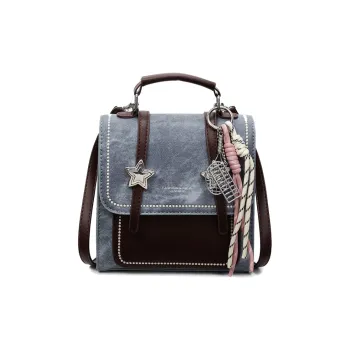 Bueno PU Backpack Women's Denim Blue/Dark Tea/Ecru