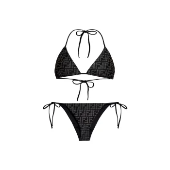 FENDI Allover Ff Printed Halterneck Two Piece Swimsuit
