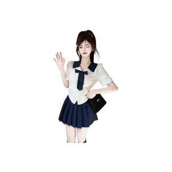 DGMZ Uniforms Women's Shirt Butterfly Blue Dress Set