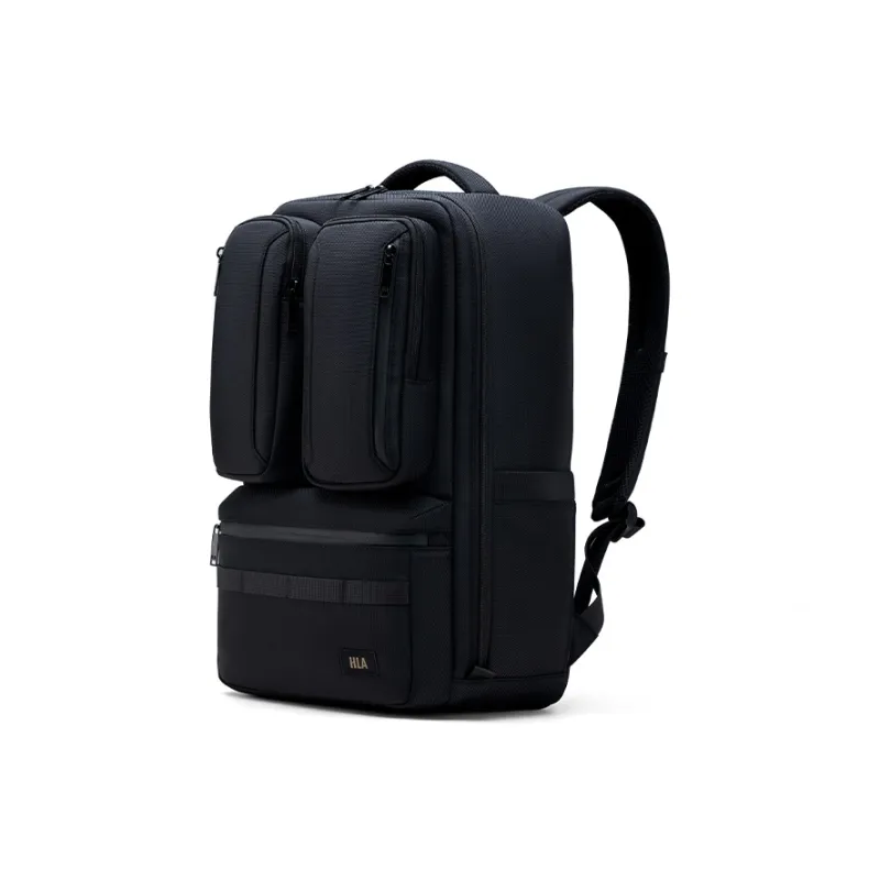 HLA Polyester Backpack Men's Black-1