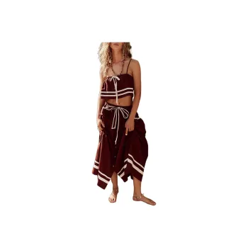 FREE PEOPLE Fischer Skirt Set Skirt Set Women's Chocolate Fondant Combo/Chocolate Gummy Combo