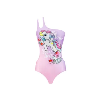 BALNEAIRE Pony Berry Co-branded Model One-piece Swimsuit Women's Luminous Purple
