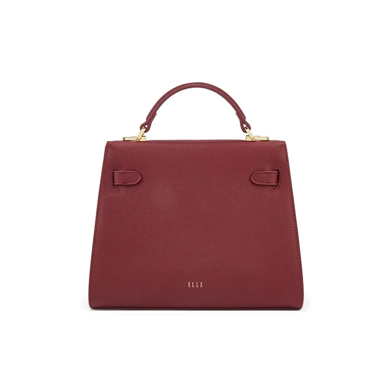 ELLE Leather Crossbody Bag Medium Size Women's White-13