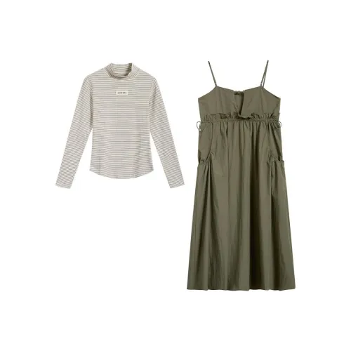 ZIHAN Skirt Set Women's Pasture Green