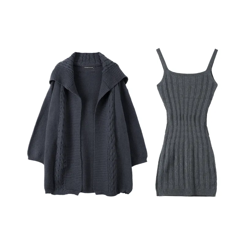 EIDOLON GRAIN Skirt Set Women's Gray-0
