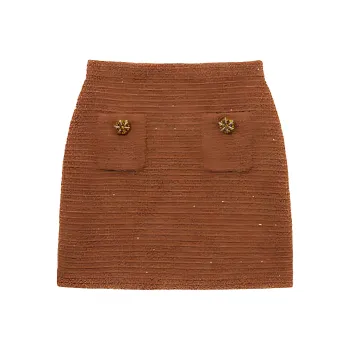 Self portrait Textured Knit Mini Skirt