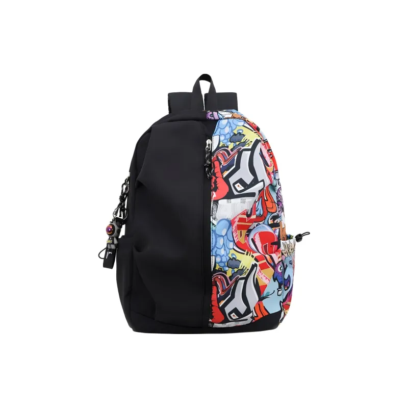 Izex Nylon Fabric Backpack Regular Unisex Multicolor-6
