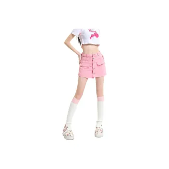 Rose Denim Short Skirts Women's