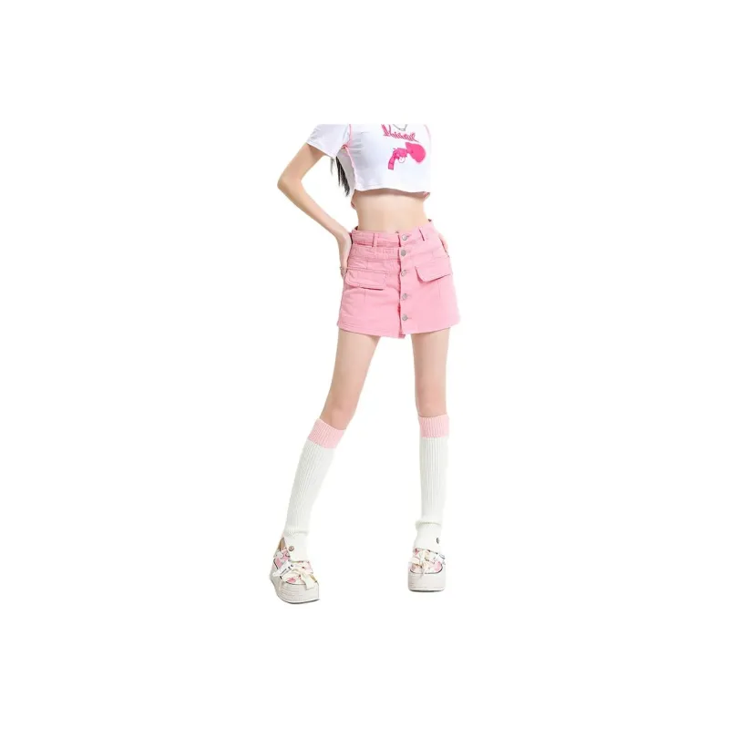 Rose Denim Short Skirts Women's-0