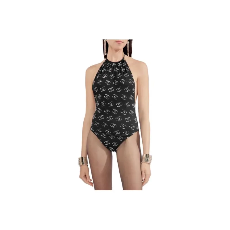CHANEL One-Piece Swimsuits Women's Black-0