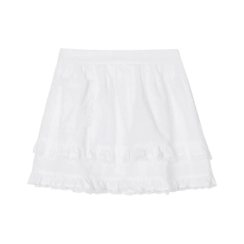 XINBANGBANG Casual Short Skirts Women's White-0