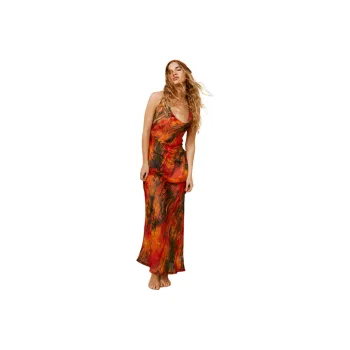 NASTY GAL Tie Dye Cowl Maxi Dress And Headscarf Set Skirt Set Women's Multicolor