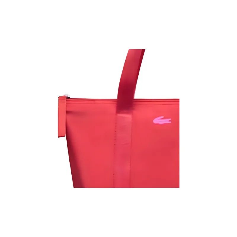 LACOSTE Fabric Tote Bag Shopping Bag Handbag Medium Size Women's Red-2